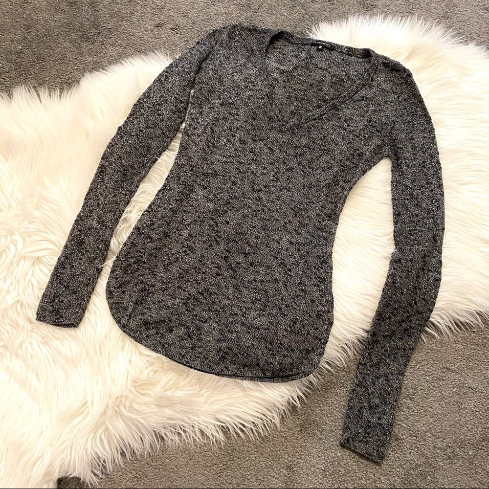 Grey henley-style top